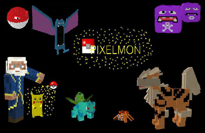 What types of downloads are available on the Pixelmon Mod?