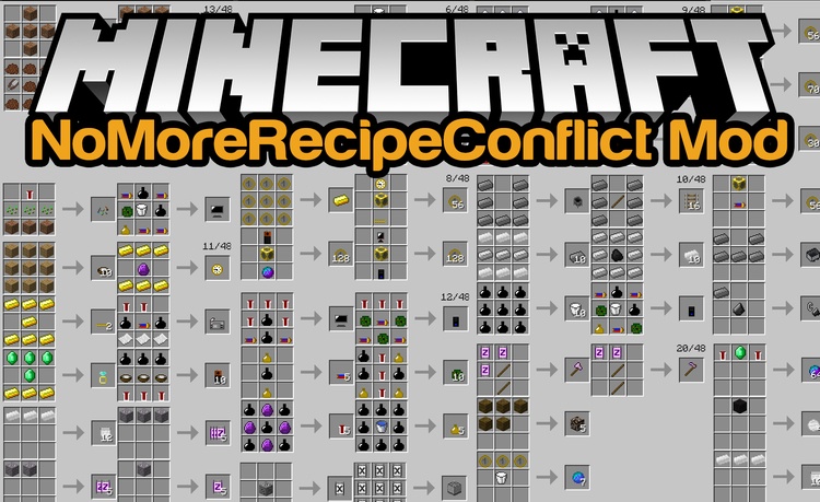 NoMoreRecipeConflict Mod For Minecraft 1.11.2/1.10.2 | MinecraftSix