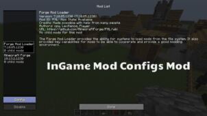 InGame Mod Configs for Minecraft 1.8/1.7.10