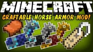 Craftable Horse Armour & Saddle Mod for Minecraft 1.18.1/1.17.1/1.16.5