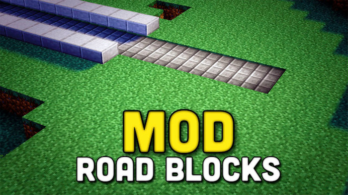 Roadblocks Mod 1.7.10 (Create Actual Roads in Game) 