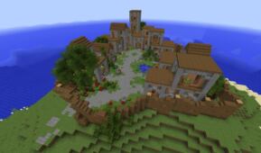 Village of the Island Map 1.8.9 (Redstone-Enhanced Survival)