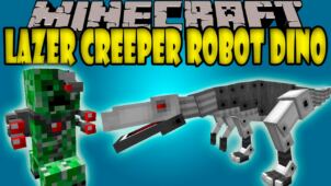 Laser Creeper Robot Dino Riders from Space Mod for Minecraft 1.7.10
