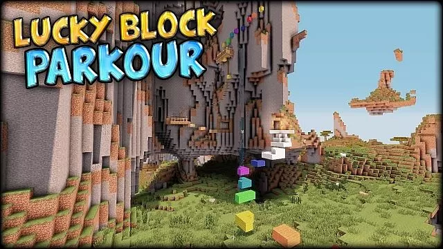 lucky block parkour map minecraft
