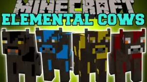 Elemental Cows Mod for Minecraft 1.7.10