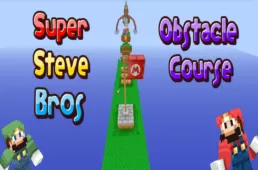 Super Steve Bros Obstacle Course Map 1.9.4 (Race Through 8 Worlds)
