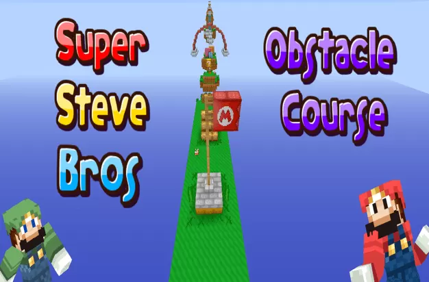 Super Steve Bros Obstacle Course map