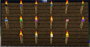 Coloured Torches V2 Mod for Minecraft 1.7.10