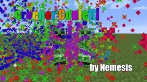 Creeper Confetti Mod for Minecraft 1.12.2/1.11.2