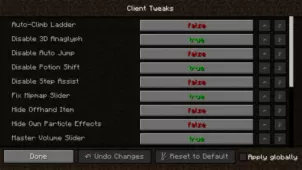 Client Tweaks Mod for Minecraft 1.12.2/1.11.2