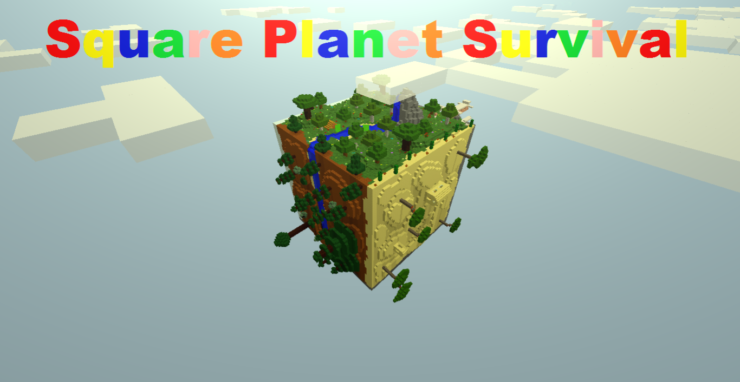 square planet survival map