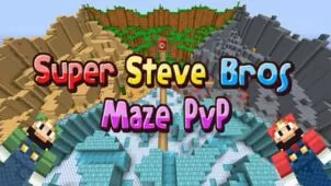 Super Steve Bros Maze PvP Map 1.9.4 (A PvP Map for Up to 6 Players)