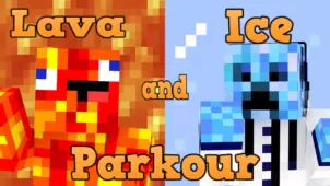Lava and Ice Parkour Map 1.12.2 (Conquer the Elements and Claim Your Prize)