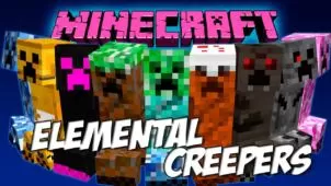 Elemental Creepers Redux Mod for Minecraft 1.12.2