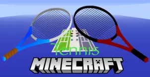 Tennis in Minecraft Map 1.12.2 (Serve and Smash in Minecraft)